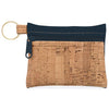 Cork & Faux Leather Key Chain Coin Purse