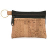 Cork & Faux Leather Key Chain Coin Purse