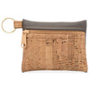 Cork & Faux Leather Key Chain Coin Purse