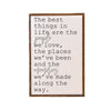 The Best Things in Life Wooden Wall Hanging Sign