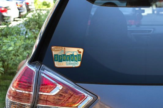 Retro Spokane Sticker