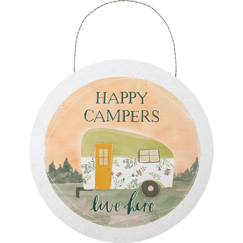 Camper Home Away from Home Wooden Block Sign