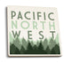 Pacific Northwest Pine Trees Ceramic Coaster
