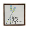 Lake Life with Paddles Wooden Sign