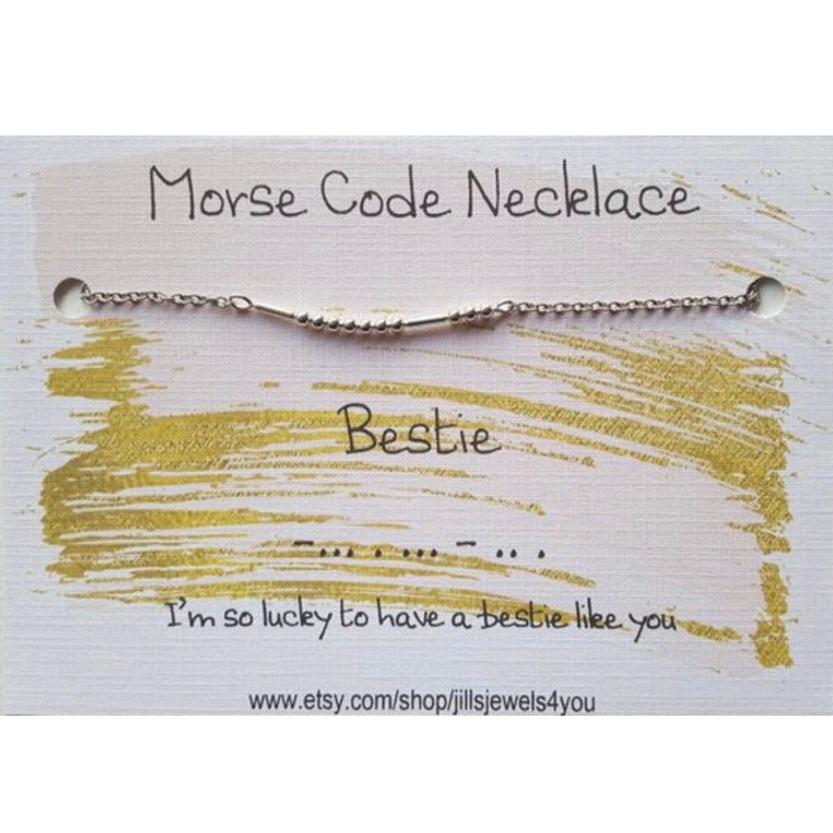 Morse Code Necklace in Gift Box