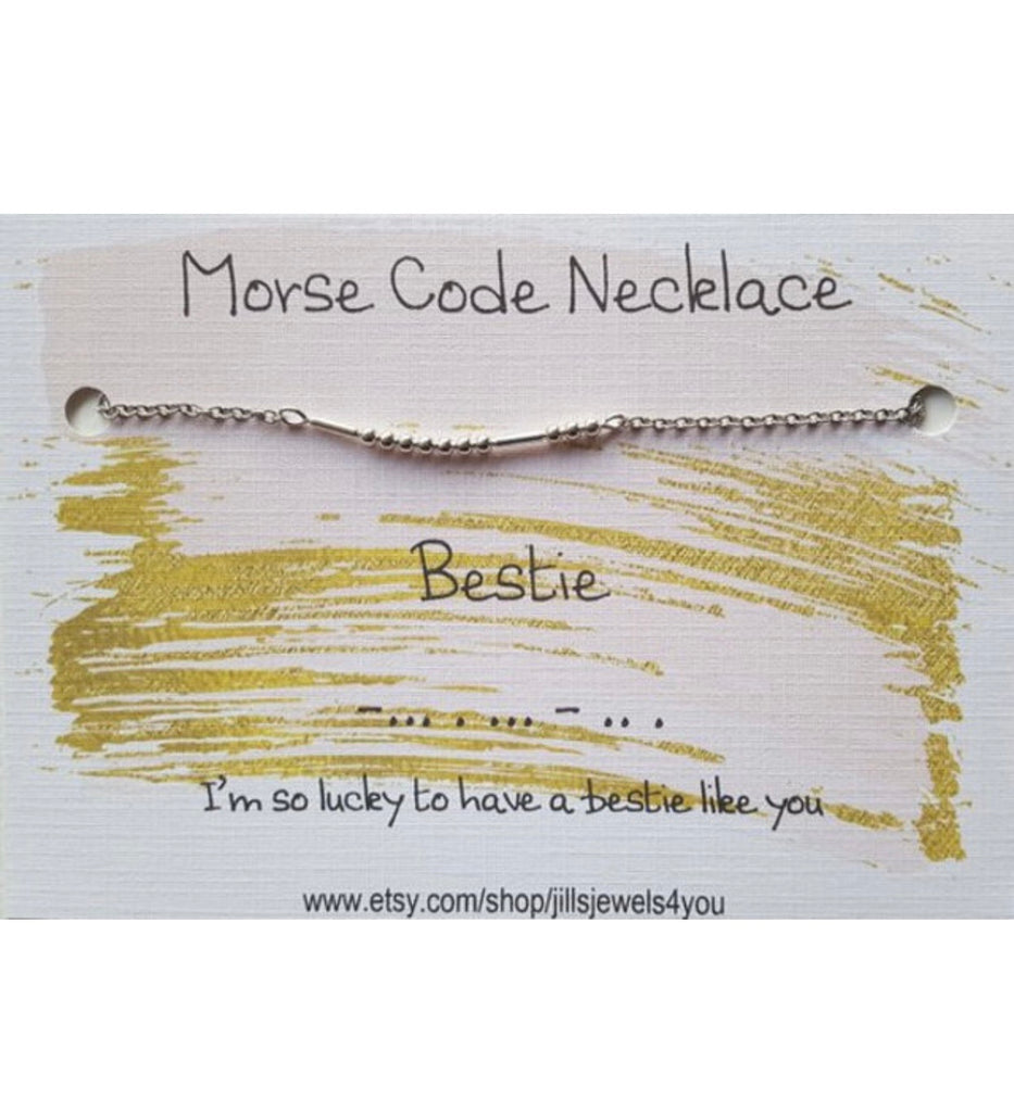 Morse Code Necklace in Gift Box