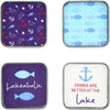 Lake 4 Piece Coaster Set